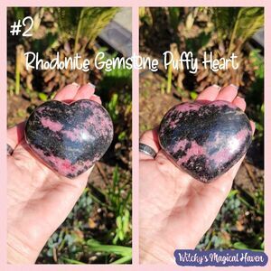 Rhodonite Gemstone Heart